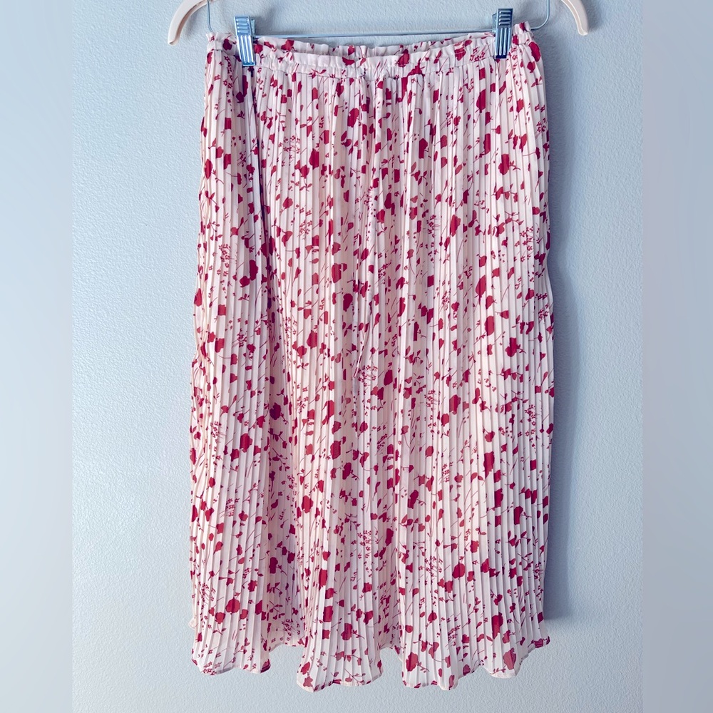 Pink and red pattern midi skirt from Nectar